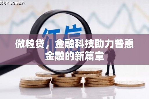 大埔微粒贷，金融科技助力普惠金融的新篇章