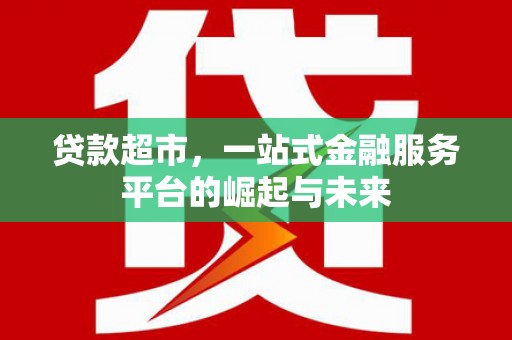 大埔贷款超市，一站式金融服务平台的崛起与未来