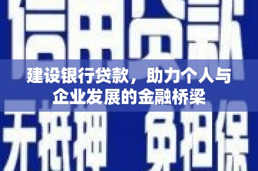 大埔建设银行贷款，助力个人与企业发展的金融桥梁