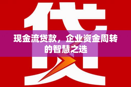 大埔现金流贷款，企业资金周转的智慧之选